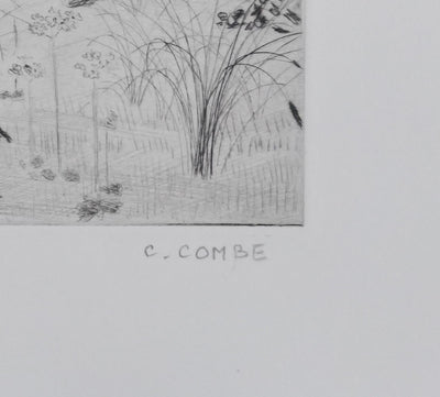 Camille COMBE : Clairière, Gravure originale signée