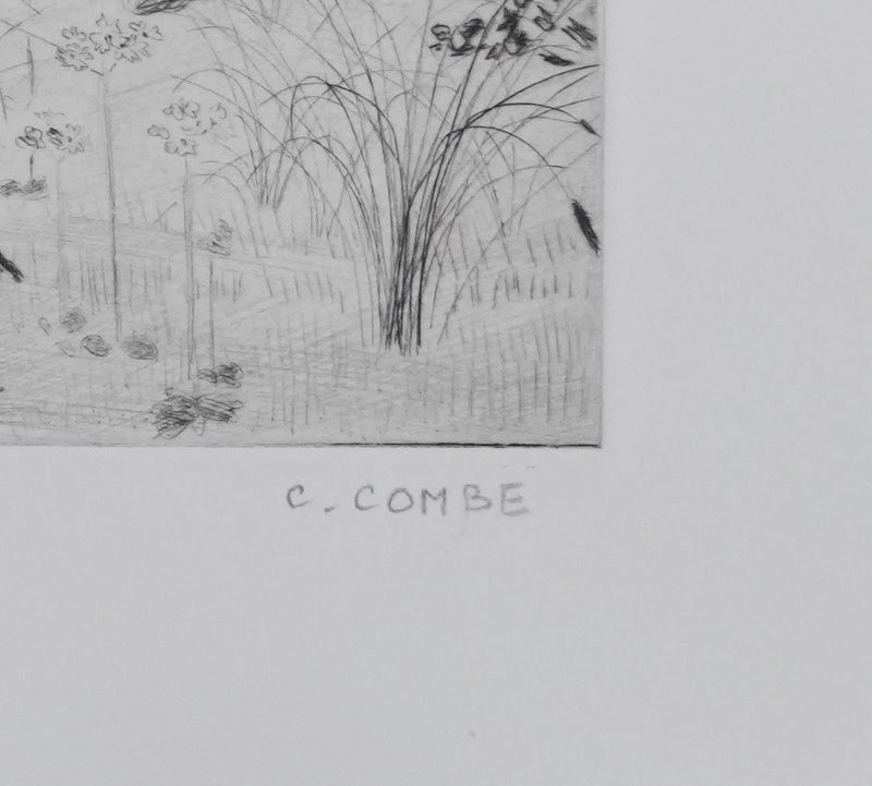 Camille COMBE : Clairière, Gravure originale signée