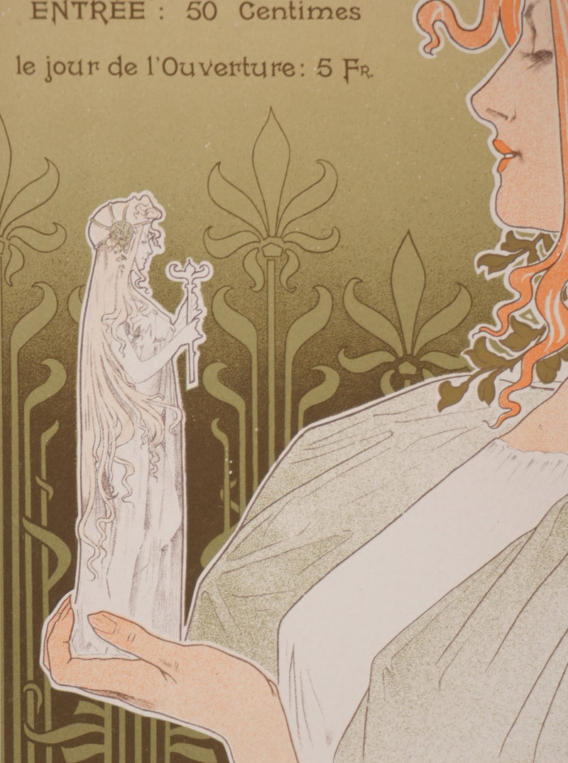 Henri PRIVAT-LIVEMONT : Cercle artistique, Lithographie originale signée