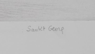 Camille COMBE : Sankt Georg, Gravure originale signée