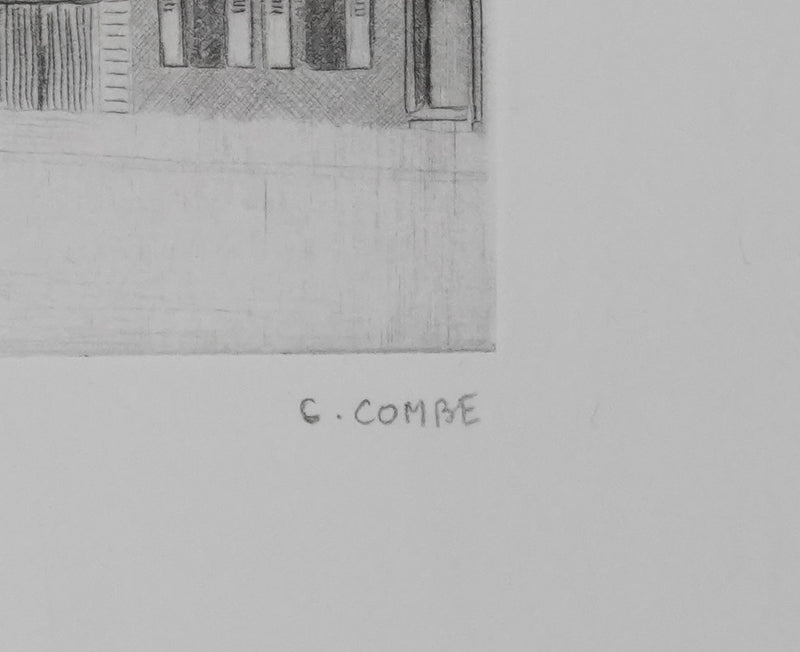 Camille COMBE : Sankt Georg, Gravure originale signée