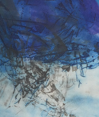 ZAO Wou-Ki : L'étang obscur (Japon), Gravure originale signée