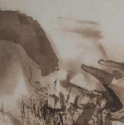 ZAO Wou-Ki : L'étang obscur (Etat brun), Gravure originale