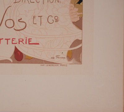 Georges DE FEURE : Le journal des ventes, Lithographie originale signée