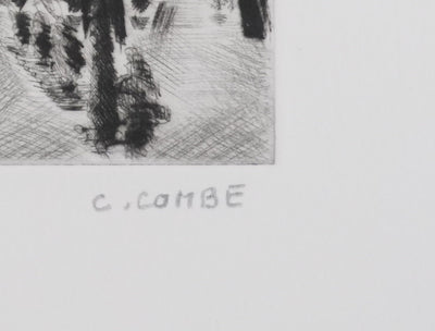 Camille COMBE : Concert à l'Orangerie, Gravure originale signée
