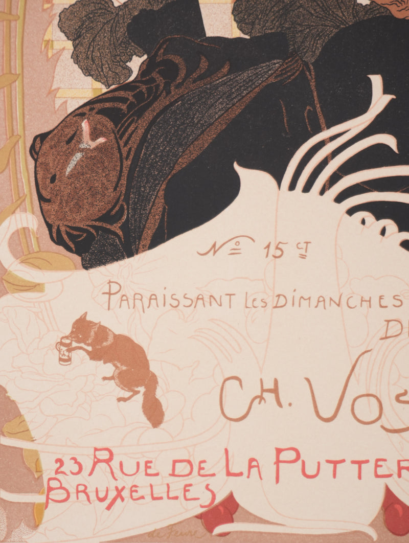 Georges DE FEURE : Le journal des ventes, Lithographie originale signée