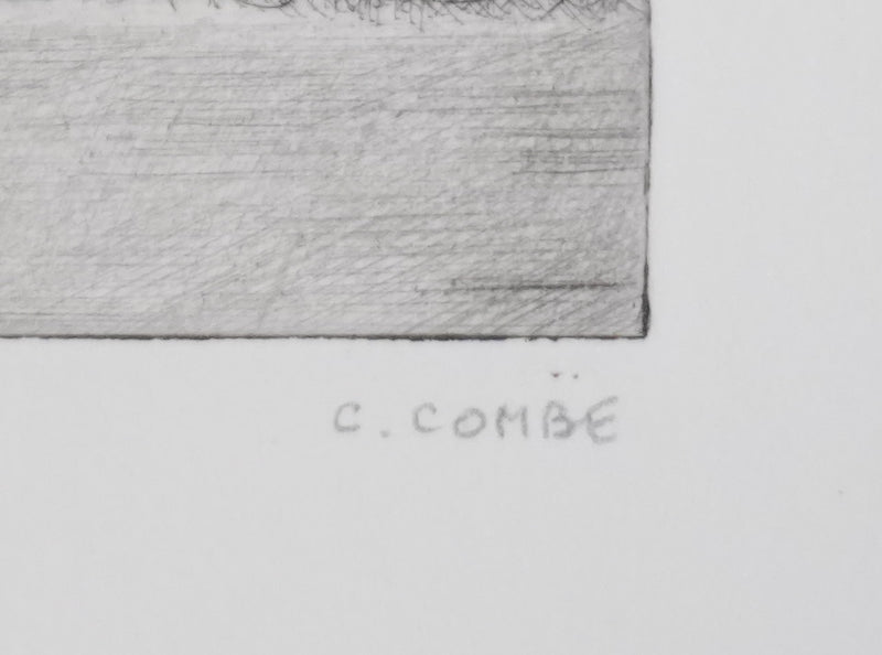 Camille COMBE : La chevauchée des nuages, Gravure originale signée