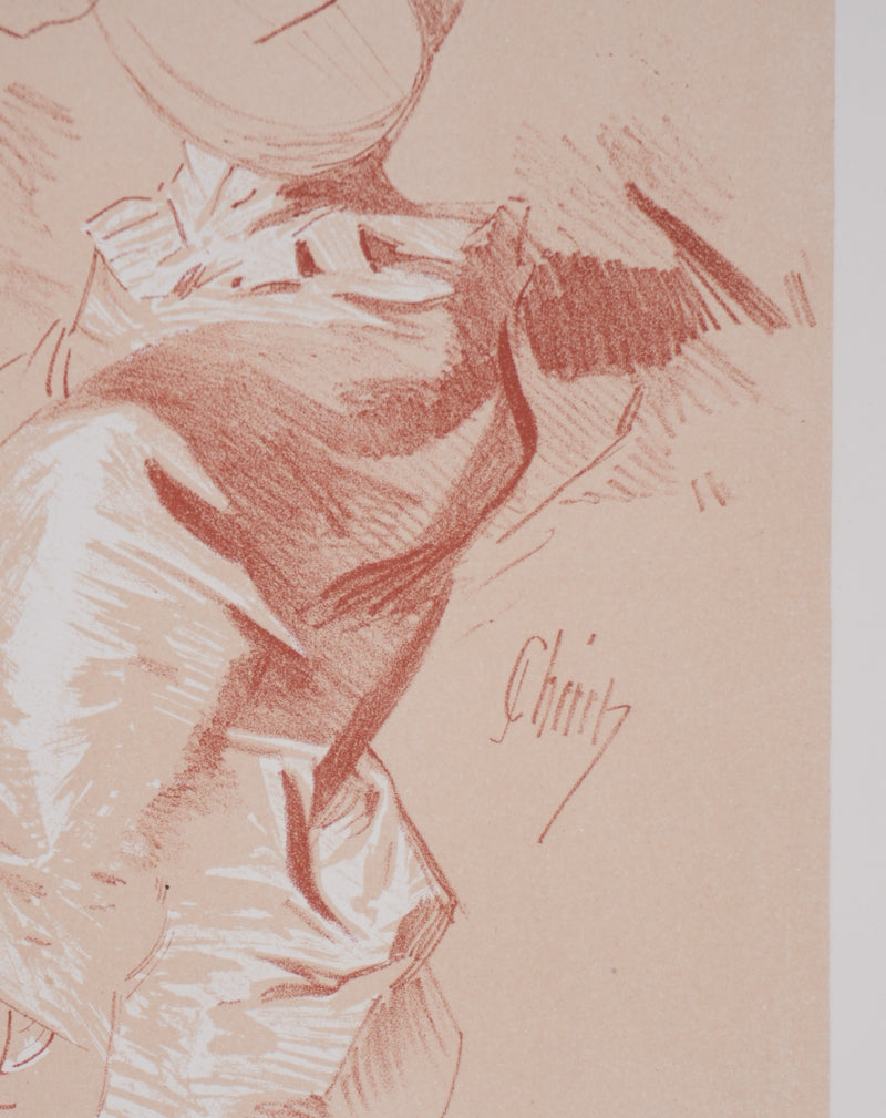Jules CHERET : La musicienne, Lithographie originale signée