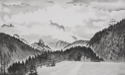 Camille COMBE : La chevauchée des nuages, Gravure originale signée