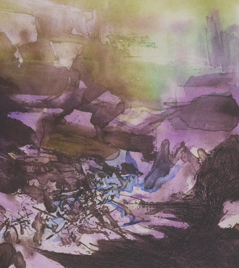 ZAO Wou-Ki : Tempête (Japon), Gravure originale signée