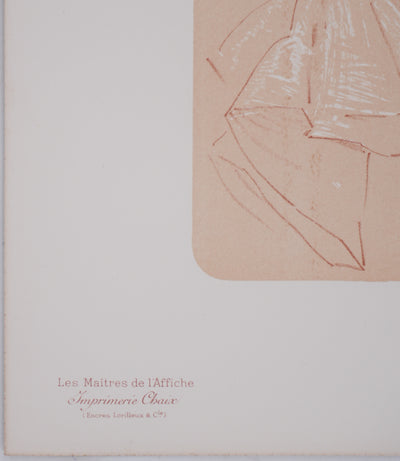 Jules CHERET : La musicienne, Lithographie originale signée
