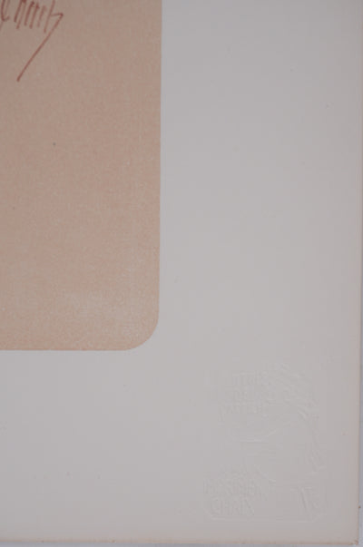 Jules CHERET : La musicienne, Lithographie originale signée