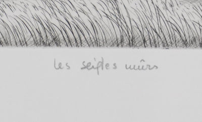 Camille COMBE : Les seigles mûrs, Gravure originale signée
