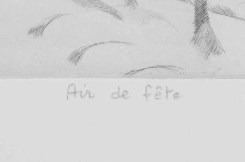 Camille COMBE : Air de fête, Gravure originale signée