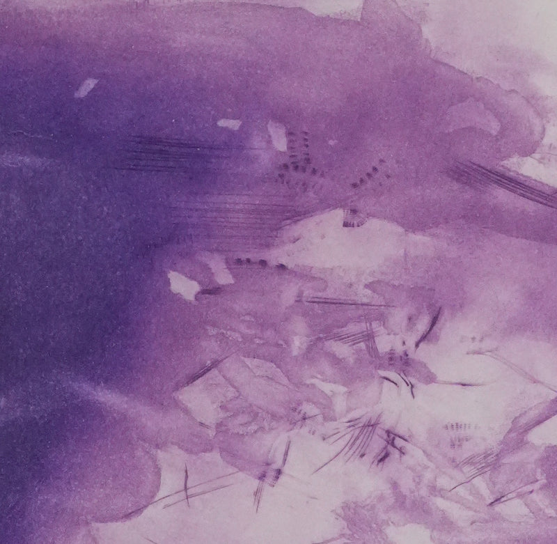 ZAO Wou-Ki : Tempête (Etat violet), Gravure originale