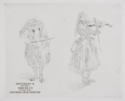 Pierre-Auguste RENOIR (d'après) : Les violonistes, Gravure