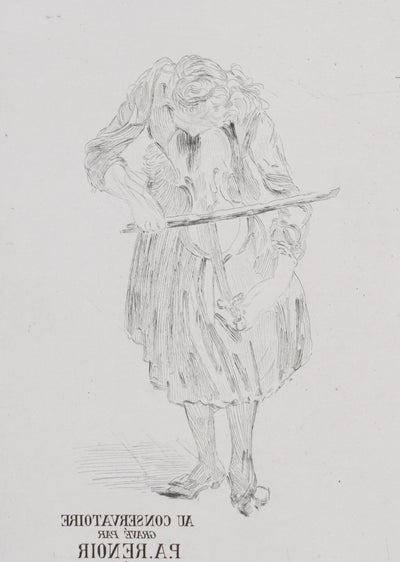Pierre-Auguste RENOIR (d'après) : Les violonistes, Gravure