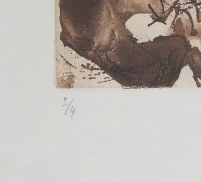 ZAO Wou-Ki : Tempête (Etat brun), Gravure originale