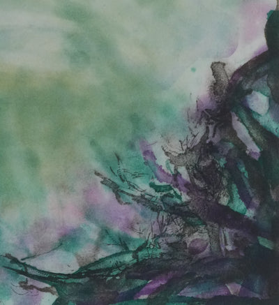 ZAO Wou-Ki : Au fond de l'étang (Japon), Gravure originale signée