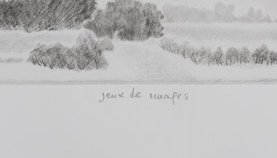 Camille COMBE : Jeux de nuages, Gravure originale signée