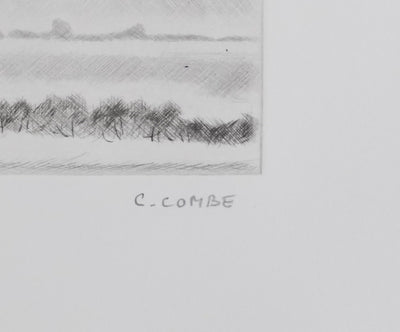 Camille COMBE : Jeux de nuages, Gravure originale signée