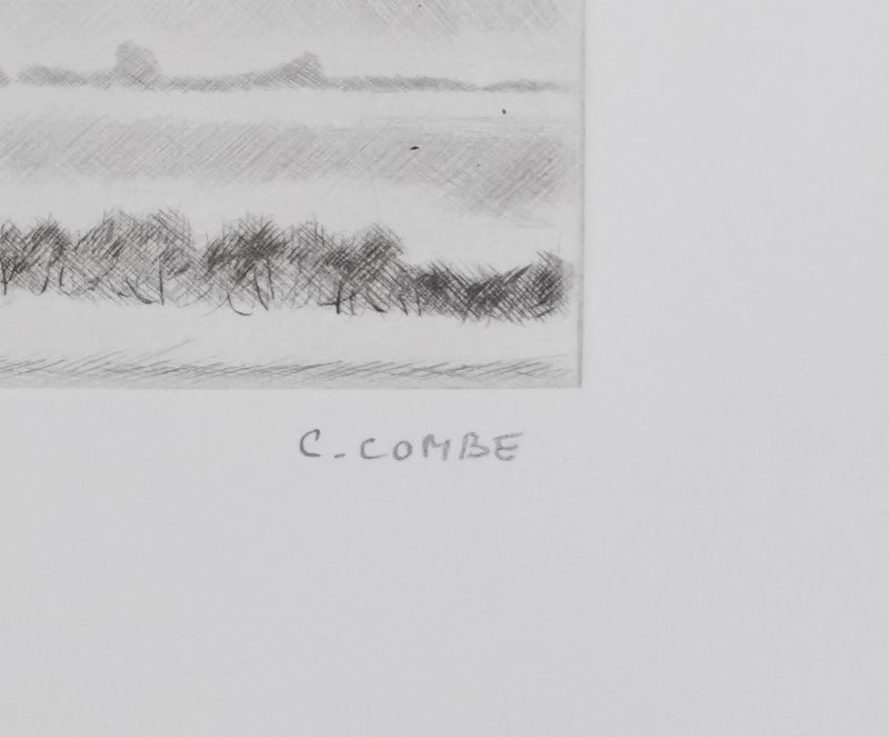 Camille COMBE : Jeux de nuages, Gravure originale signée