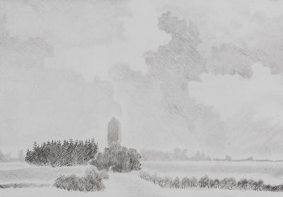 Camille COMBE : Jeux de nuages, Gravure originale signée