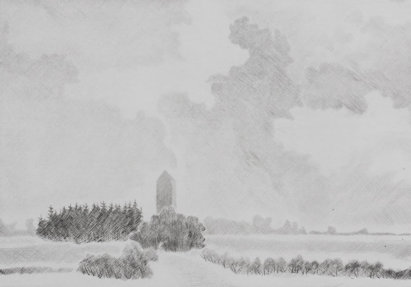 Camille COMBE : Jeux de nuages, Gravure originale signée