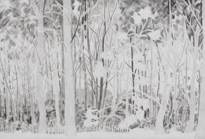 Camille COMBE : Sous les peupliers, Gravure originale signée