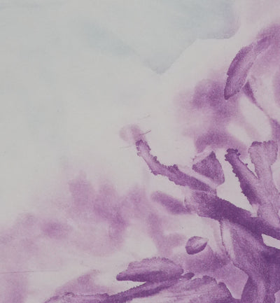 ZAO Wou-Ki : Au fond de l'étang (Etat violet), Gravure originale
