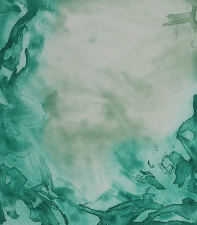 ZAO Wou-Ki : Au fond de l'étang (Etat vert), Gravure originale