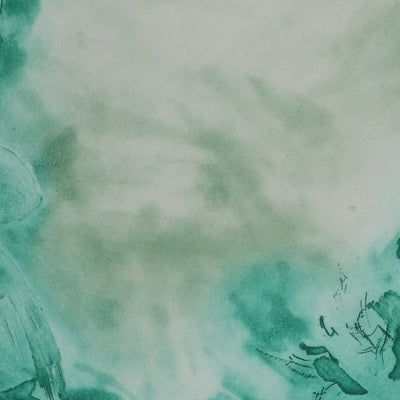 ZAO Wou-Ki : Au fond de l'étang (Etat vert), Gravure originale