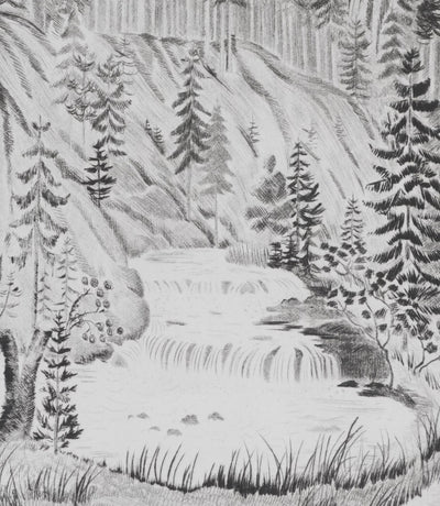 Camille COMBE : Le val sonore, Gravure originale signée