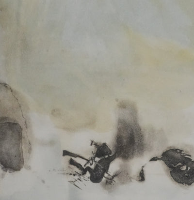 ZAO Wou-Ki : Au fond du lac (Japon), Gravure originale signée