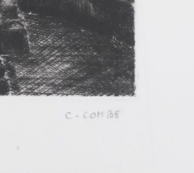 Camille COMBE : Saint-Michel l'aiguille, Gravure originale signée