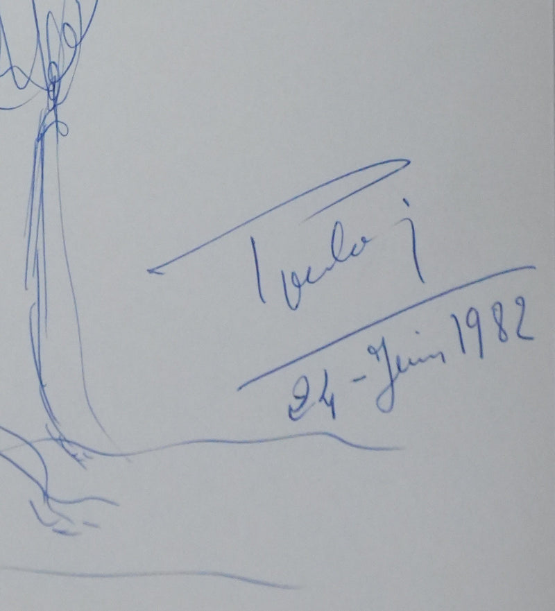 Autographe original de Claude POULAIN (photo de détail 2) - Crédit photo : Galerie Art.Paris