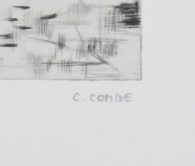 Camille COMBE : Le cheval fantastique, Gravure originale signée