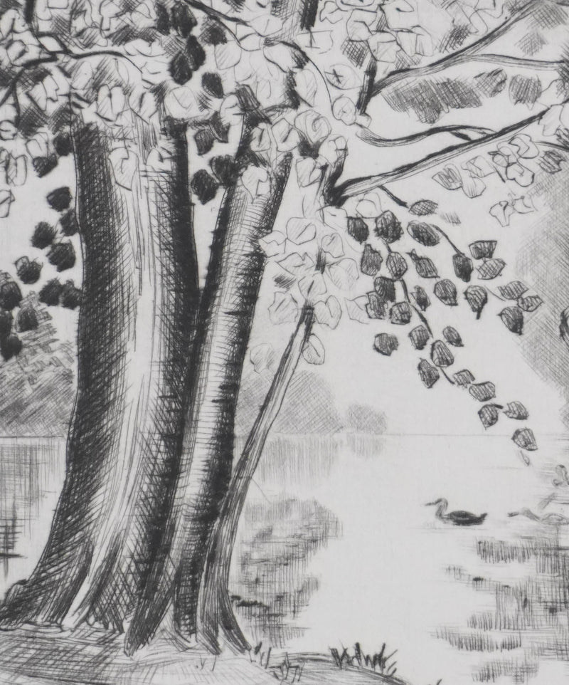 Camille COMBE : Le cheval fantastique, Gravure originale signée