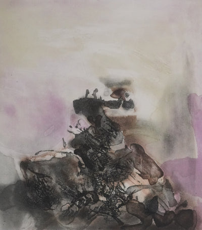 ZAO Wou-Ki : Au fond de l'eau (Japon), Gravure originale signée