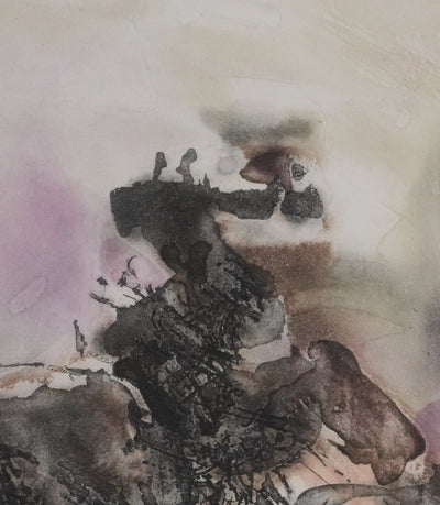 ZAO Wou-Ki : Au fond de l'eau (Japon), Gravure originale signée