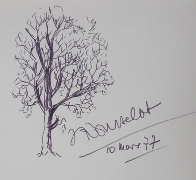 Autographe original de Jean ROUSSELOT (vue générale) - Crédit photo : Galerie Art.Paris