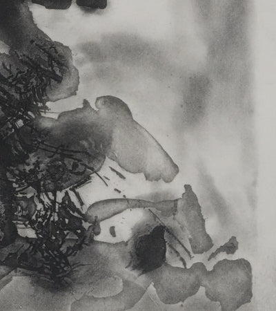 ZAO Wou-Ki : Au fond de l'eau (Etat noir), Gravure originale