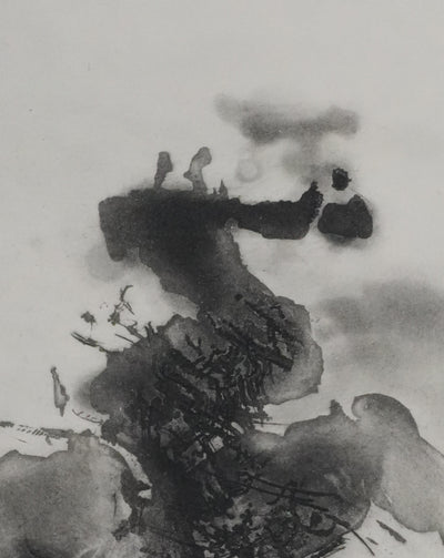 ZAO Wou-Ki : Au fond de l'eau (Etat noir), Gravure originale