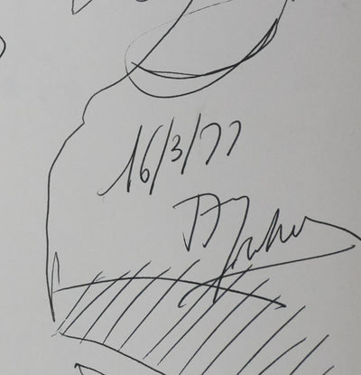 Autographe original de Alain DOMBARD (photo de détail 2) - Crédit photo : Galerie Art.Paris