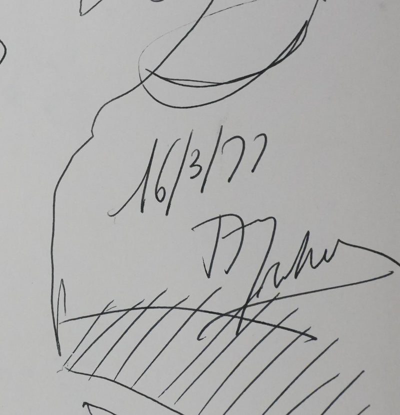 Autographe original de Alain DOMBARD (photo de détail 2) - Crédit photo : Galerie Art.Paris