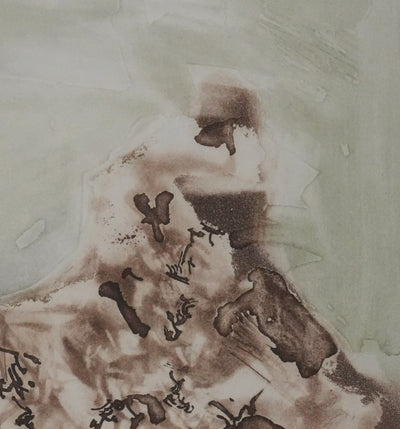 ZAO Wou-Ki : Au fond de l'eau (Etat brun), Gravure originale