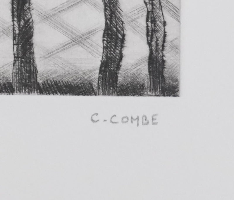 Camille COMBE : Le phare du jardin, Gravure originale signée