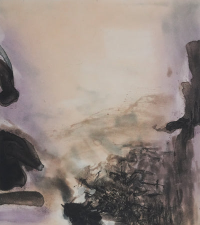 ZAO Wou-Ki : Reflets de l'étang (Japon), Gravure originale signée