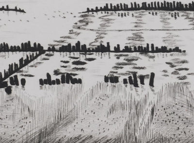 Camille COMBE : Sur la mer, Gravure originale signée