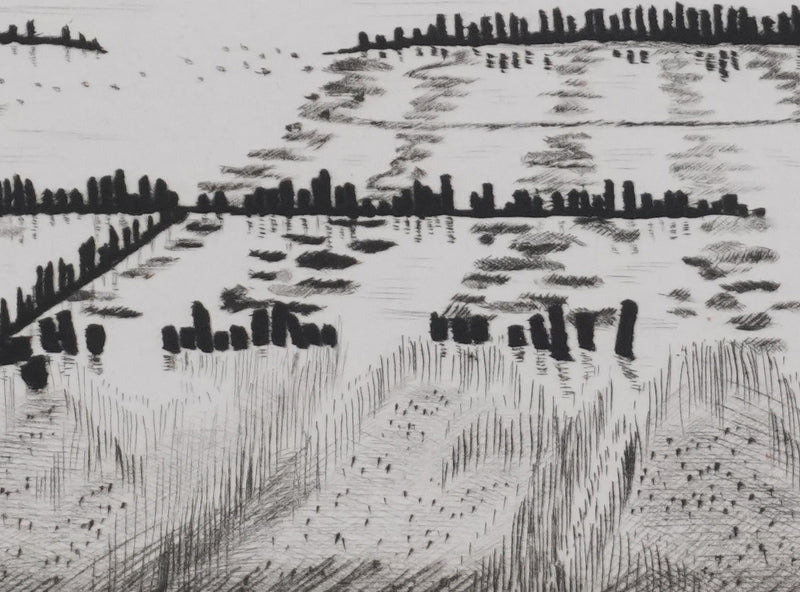 Camille COMBE : Sur la mer, Gravure originale signée